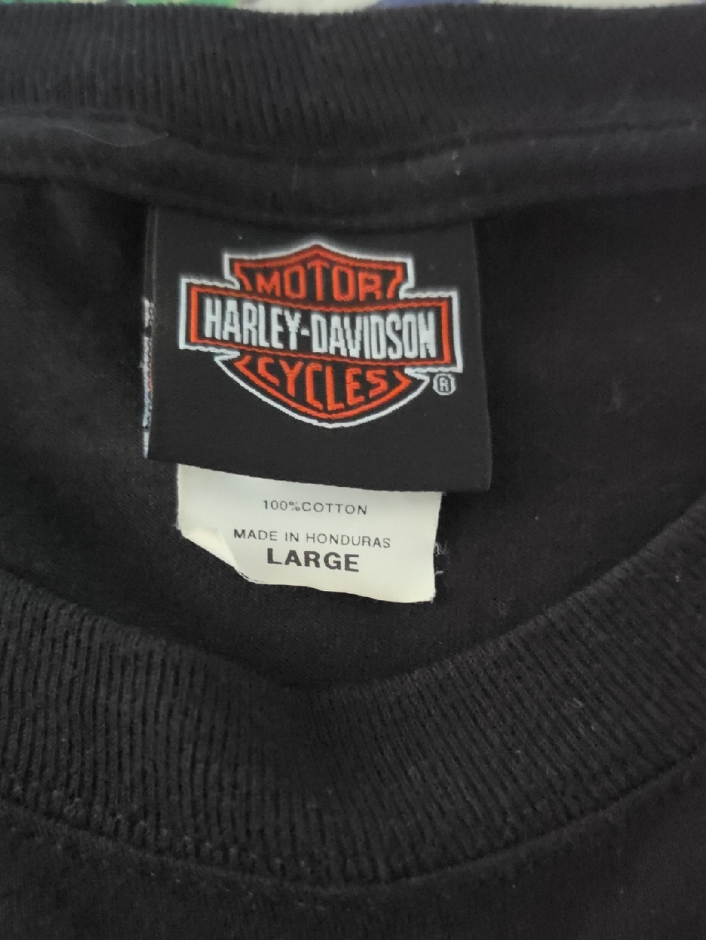 Harley-Davidson Black Taz 'Road Rebel' Tee with Orange Flames - Picture 2 of 3